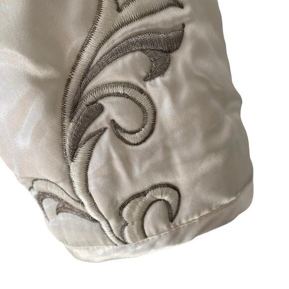 Natori Neiman Marcus Vintage Jacket Bustier Set Satin Embroidered Pearl Small - Picture 5 of 14